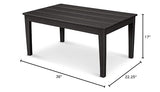 POLYWOOD® Newport 22" x 36" Coffee Table, White