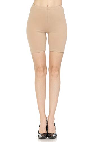 7Wins JJJ Women's Solid Cotton Yoga Burmuda Leggings Knee Length