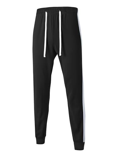 Hat and Beyond Mens Made in USA Premium Track Jacket & Pants Striped Sweatsuit Athletic Casual Essentials Gym