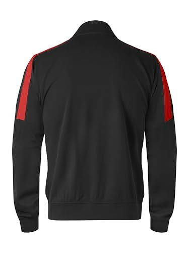 Hat and Beyond Mens Made in USA Premium Track Jacket & Pants Striped Sweatsuit Athletic Casual Essentials Gym
