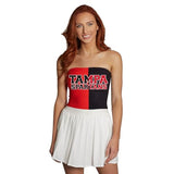 Lojobands Women's Tailgate Outfit College Two Tone Color Block Tube Top Made in USA One Size Fits Most