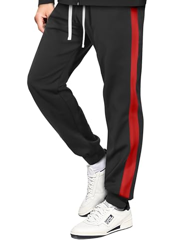 Hat and Beyond Mens Premium USA Made Striped Track Suit Athletic Casual Running Workout Sweat Suit Combo Track Jacket & Pant