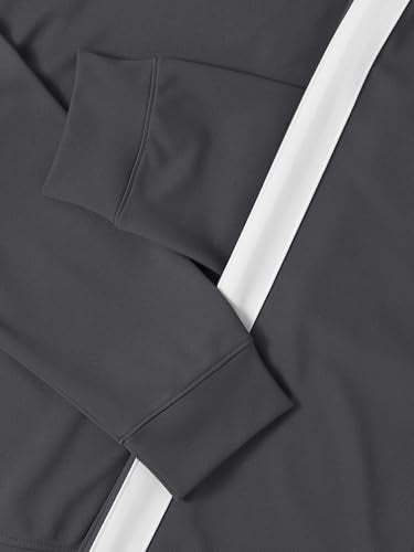 Hat and Beyond Mens Premium USA Made Striped Track Suit Athletic Casual Running Workout Sweat Suit Combo Track Jacket & Pant