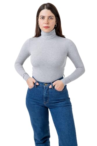 Cotton Spandex Turtleneck - Turtleneck Tops for Women, Stylish