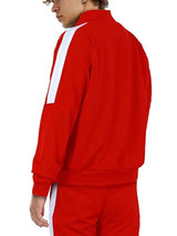Hat and Beyond Mens Made in USA Premium Track Jacket & Pants Striped Sweatsuit Athletic Casual Essentials Gym
