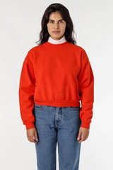 Los Angeles Apparel Heavy Fleece Cropped Mock Neck Pullover (Garment Dye)