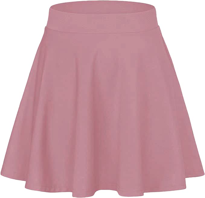 Sweet Hearts Women’s 2-Pack Basic Skater Skirt- Versatile Stretchy Mini Flared Skirt Made in USA