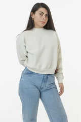 Los Angeles Apparel Heavy Fleece Cropped Mock Neck Pullover (Garment Dye)