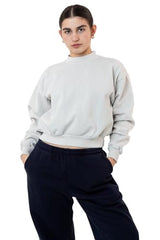 Los Angeles Apparel Heavy Fleece Cropped Mock Neck Pullover (Garment Dye)