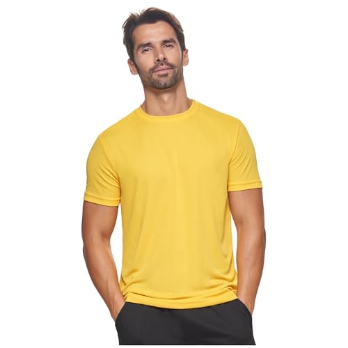 Expert Brand USA-Made Men's Oxymesh Crewneck Short Sleeve Active T-Shirt for Sports Hiking Running Gym