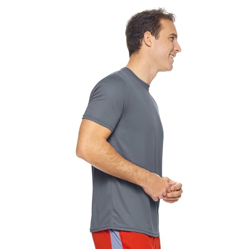 Expert Brand USA-Made Men's Oxymesh Crewneck Short Sleeve Active T-Shirt for Sports Hiking Running Gym