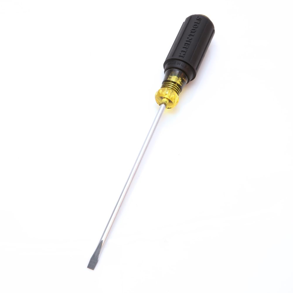 Klein Tools 601-8 3/16-Inch Cabinet Tip Screwdriver, 8-Inch, Made in USA