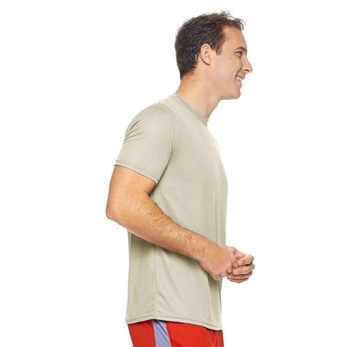 Expert Brand USA-Made Men's Oxymesh Crewneck Short Sleeve Active T-Shirt for Sports Hiking Running Gym