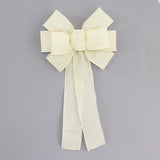 Red Embossed Weatherproof Wreath Bow - Package Perfect Bows Made in USA (10 inch bow)