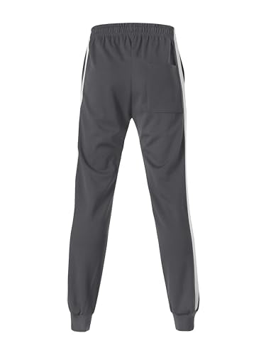 Hat and Beyond Mens Made in USA Premium Track Jacket & Pants Striped Sweatsuit Athletic Casual Essentials Gym