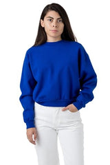 Los Angeles Apparel Heavy Fleece Cropped Mock Neck Pullover (Garment Dye)