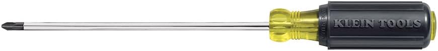 Klein Tools 603-6 #3 Phillips Screwdriver with 6-Inch Round Shank and Cushion Grip Handle, Made in USA