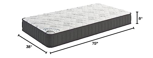 Ottomanson 9" Twin Mattress in a Box Made in USA, Firm Mattress, Hybrid Mattress Cool Improved Airflow with Edge to Edge Pocket Coil, Bed in A Box, Ottopedic