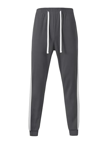 Hat and Beyond Mens Made in USA Premium Track Jacket & Pants Striped Sweatsuit Athletic Casual Essentials Gym