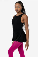 Los Angeles Apparel Ponte Boatneck Ballerina Skirted Leotard