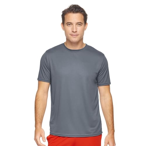 Expert Brand USA-Made Men's Oxymesh Crewneck Short Sleeve Active T-Shirt for Sports Hiking Running Gym