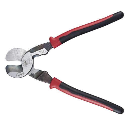 Klein Tools 63215 Cable Cutter, Made in USA, High-Leverage 6.5-Inch Compact, Forged From US Made Steel, Ideal for Cutting Aluminum and Copper Cable