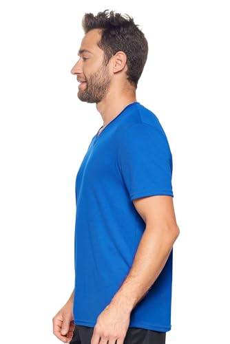 Expert Brand USA-Made Men's Oxymesh Dry Fit V Neck Athletic Shirt