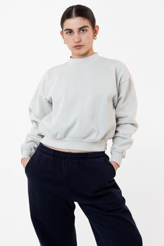 Los Angeles Apparel Heavy Fleece Cropped Mock Neck Pullover (Garment Dye)