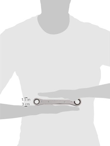 Klein Tools 68200 Ratcheting Box Wrench, Made in USA, 1/4-Inch x 5/16-Inch with Reverse Ratcheting and Chrome Plated Finish