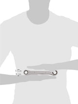 Klein Tools 68200 Ratcheting Box Wrench, Made in USA, 1/4-Inch x 5/16-Inch with Reverse Ratcheting and Chrome Plated Finish
