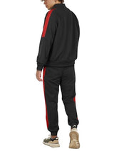 Hat and Beyond Mens Made in USA Premium Track Jacket & Pants Striped Sweatsuit Athletic Casual Essentials Gym