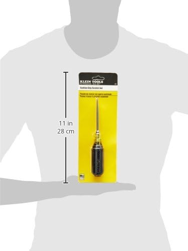 Klein Tools 650 Scratch Awl with 3-1/2-Inch Shank and Cushion Grip, Made in USA