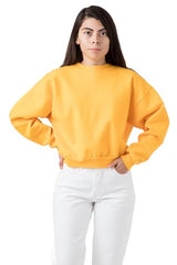 Los Angeles Apparel Heavy Fleece Cropped Mock Neck Pullover (Garment Dye)