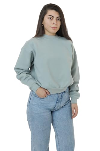 Los Angeles Apparel Heavy Fleece Cropped Mock Neck Pullover (Garment Dye)