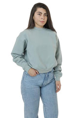 Los Angeles Apparel Heavy Fleece Cropped Mock Neck Pullover (Garment Dye)