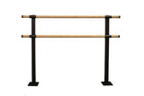 Vita Vibe - USA Made - Traditional Wood Double Barre Fixed Height Floor Mount Ballet Barre - Stretch/Dance Bar - 4 FT- 40 FT