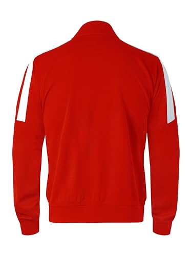 Hat and Beyond Mens Made in USA Premium Track Jacket & Pants Striped Sweatsuit Athletic Casual Essentials Gym