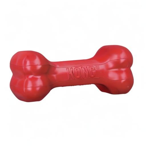 KONG Goodie Bone - Classic Durable Natural Rubber Dog Bone, Supports Mental Engagement - Treat Dispensing - Red - for Medium Dogs