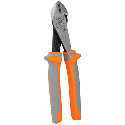 Klein Tools 2139NERINS 1000V Insulated Side Cutter Pliers, Made in USA, High Leverage Design, Induction Hardened Knives, 9-Inch