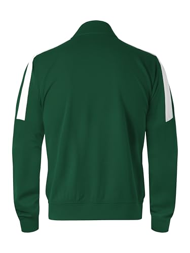 Hat and Beyond Mens Made in USA Premium Track Jacket & Pants Striped Sweatsuit Athletic Casual Essentials Gym