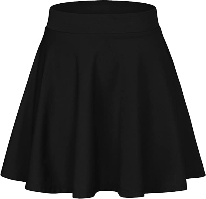 Sweet Hearts Women’s 2-Pack Basic Skater Skirt- Versatile Stretchy Mini Flared Skirt Made in USA