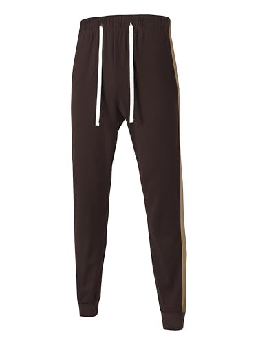 Hat and Beyond Mens Made in USA Premium Track Jacket & Pants Striped Sweatsuit Athletic Casual Essentials Gym