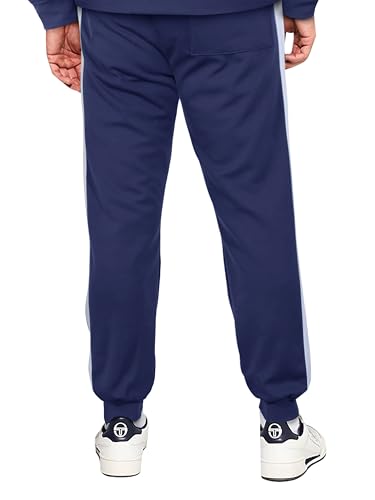 Hat and Beyond Mens Premium USA Made Striped Track Suit Athletic Casual Running Workout Sweat Suit Combo Track Jacket & Pant