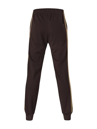 Hat and Beyond Mens Made in USA Premium Track Jacket & Pants Striped Sweatsuit Athletic Casual Essentials Gym