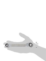 Klein Tools 68240 Fully Reversible Ratcheting Offset Box Wrench, 5/8 x 11/16-Inch, Made in USA