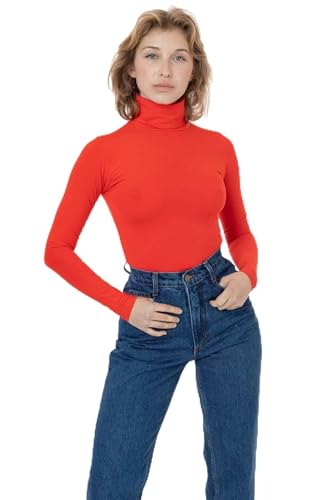 Cotton Spandex Turtleneck - Turtleneck Tops for Women, Stylish