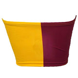 Lojobands Women's Tailgate Outfit College Two Tone Color Block Tube Top Made in USA One Size Fits Most