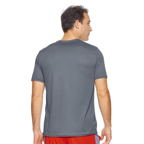 Expert Brand USA-Made Men's Oxymesh Crewneck Short Sleeve Active T-Shirt for Sports Hiking Running Gym