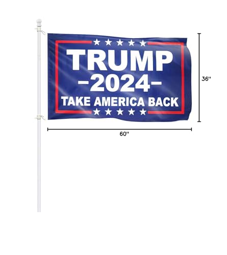 Homissor Trump Flag Made in USA 2024 Trump Flags 3x5 Outdoor Double Sided Donald Trump 2024 Take America Back for Outside