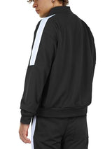 Hat and Beyond Mens Made in USA Premium Track Jacket & Pants Striped Sweatsuit Athletic Casual Essentials Gym